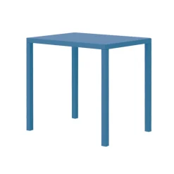 Viadurini in the Garden Gartentische Fest-Rechteckiger Gartentisch aus verzinktem Stahl Made in Italy - Azul