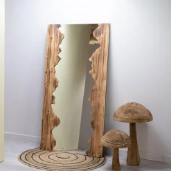 Viadurini Living Wandspiegel-Rechteckiger Glasspiegel mit Massivholzrahmen - Nikos