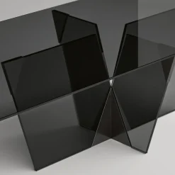 Viadurini Living Esstische Nach Mass|Esstische-Rechteckiger Küchentisch mit Glasplatte und Untergestell Made in Italy - Tiseo