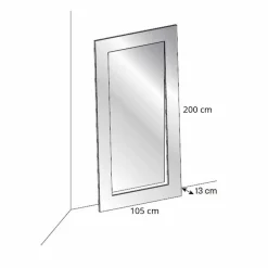 Viadurini Living Standspiegel-Rechteckiger moderner Entwurf Freistehender Spiegel Made in Italy - Salamina