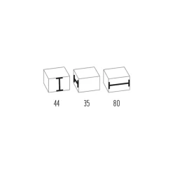 Viadurini Living Sitzsäcke|Sitzsäcke-Rechteckiger Pouf aus Stoff und verchromten Füßen, hergestellt in Italien – Boreale