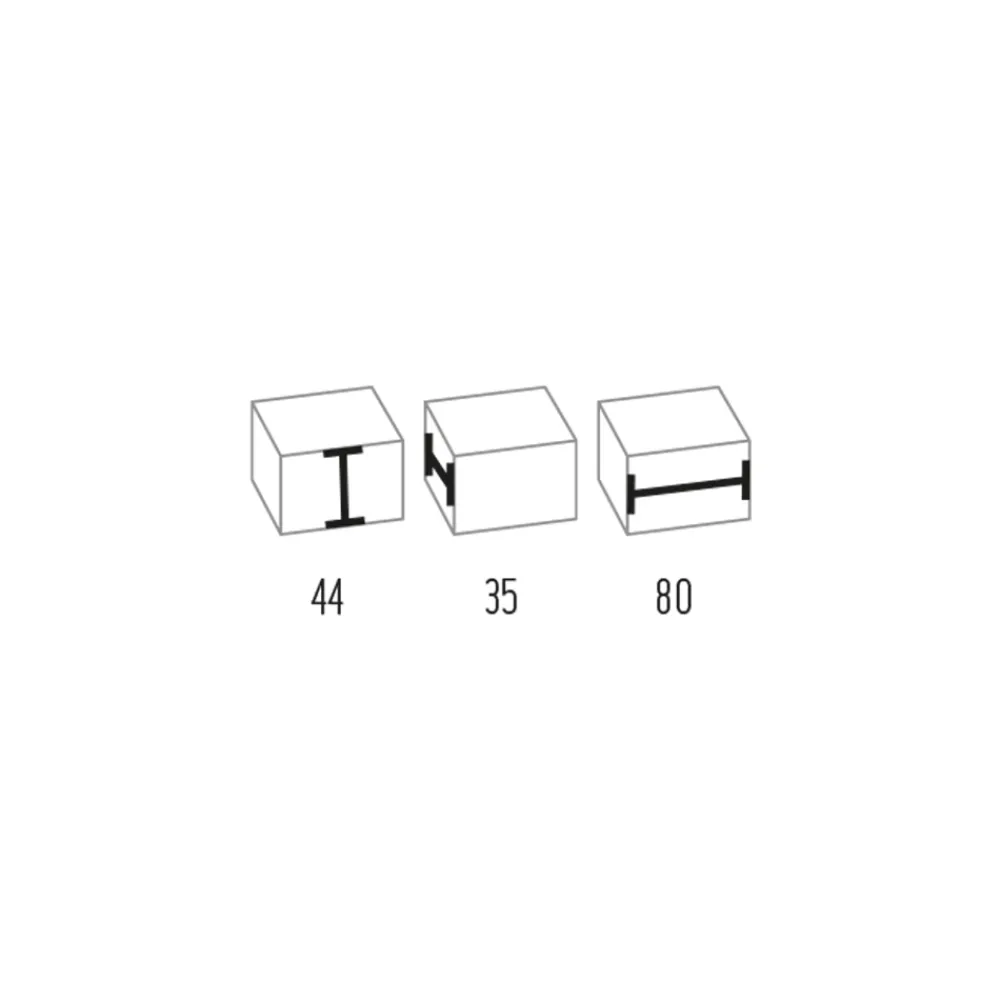 Viadurini Living Sitzsäcke|Sitzsäcke-Rechteckiger Pouf aus Stoff und verchromten Füßen, hergestellt in Italien – Boreale