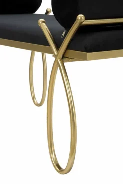 Viadurini Living Moderne Wohnzimmerbank-Rechteckiger Sitzbankstoff im modernen Design, Eisen und MDF - Harding