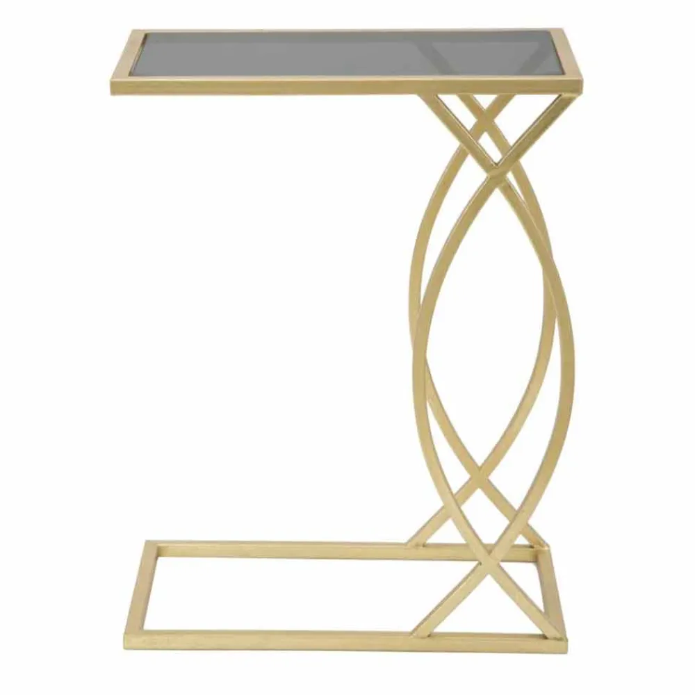 Viadurini Living Moderne Couchtische-Rechteckiger Sofatisch im modernen Design aus Eisen und Glas - Herbie