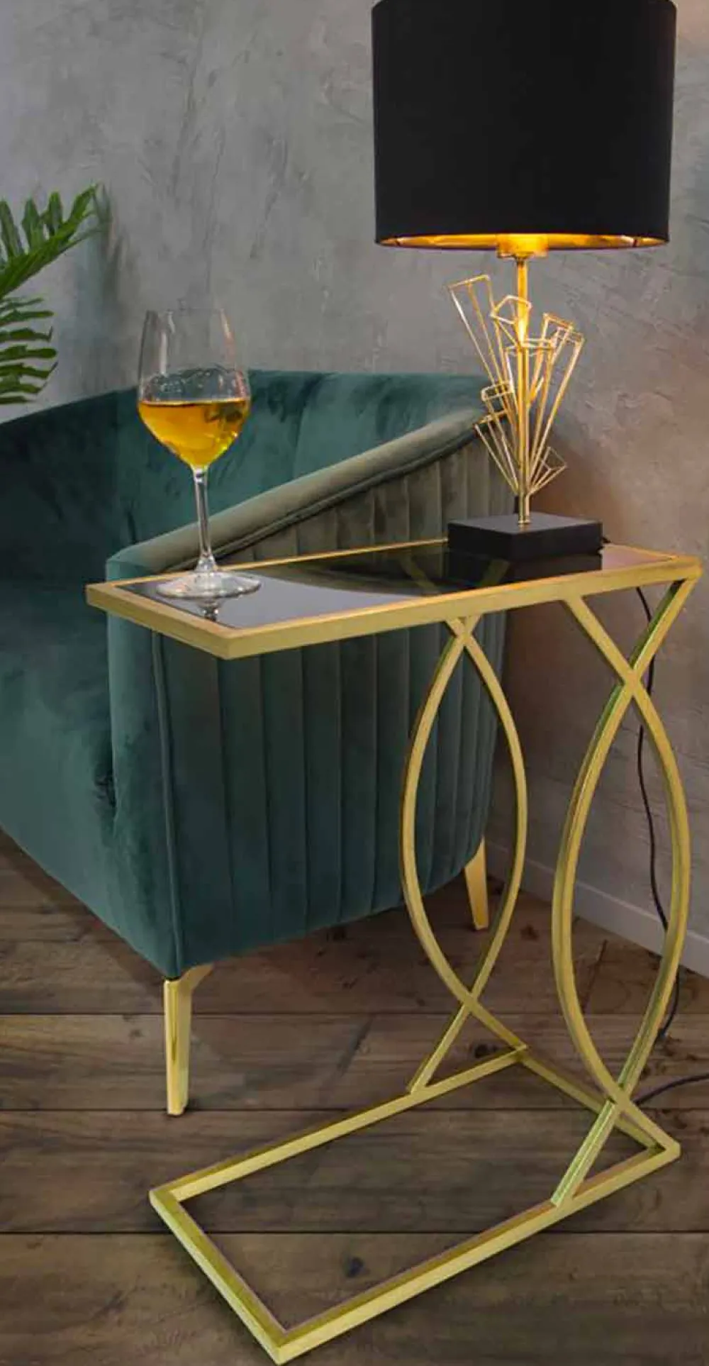 Viadurini Living Moderne Couchtische-Rechteckiger Sofatisch im modernen Design aus Eisen und Glas - Herbie