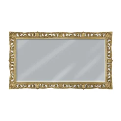 Viadurini Classic Wandspiegel-Rechteckiger Spiegel aus Blattgold und geschliffenem Spiegel, hergestellt in Italien – Rangi