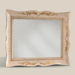 Viadurini Classic Wandspiegel-Rechteckiger Spiegel aus weißem Holz im klassischen Stil Made in Italy - Florence