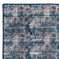 Viadurini Carpets Teppiche-Rechteckiger Teppich aus blauer Kelim-Baumwolle oder farbigem Patchwork - Faser