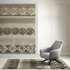 Viadurini Carpets Teppiche-Rechteckiger Teppich aus Wolle, Baumwolle und Viskose für modernes Wohnzimmer - Zorro