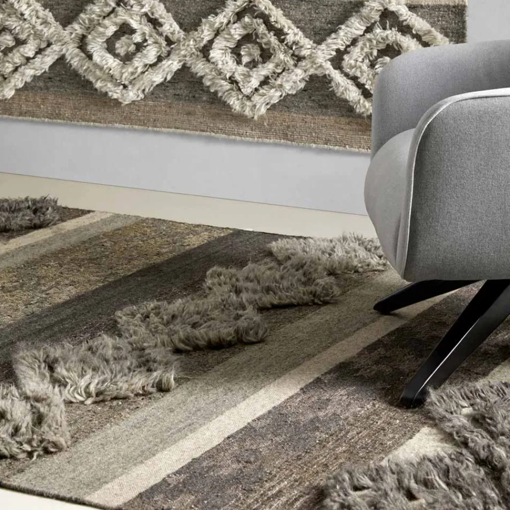 Viadurini Carpets Teppiche-Rechteckiger Teppich aus Wolle, Baumwolle und Viskose für modernes Wohnzimmer - Zorro