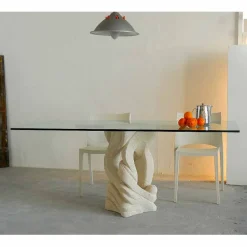 Viadurini Living Esstische Nach Mass|Esstische-Rechteckiger Tisch aus Stein und Kristall in modernem Design Ascanio