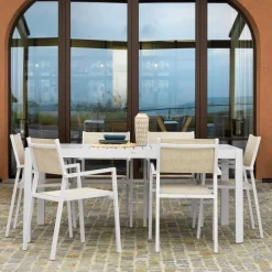 Viadurini in the Garden Gartentische Aus Aluminium|Ausziehbare Gartentische-Rechteckiger Tisch ausziehbar auf 240 cm für den Außenbereich aus Aluminium - Sheet