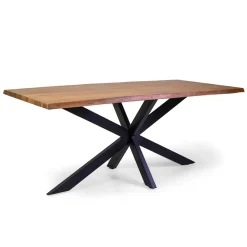 Viadurini Living Esstische-Rechteckiger Tisch für den Innenbereich mit Platte aus massivem Akazienholz - Brindisi