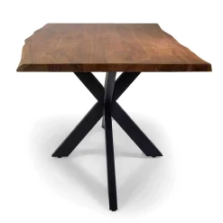 Viadurini Living Esstische-Rechteckiger Tisch für den Innenbereich mit Platte aus massivem Akazienholz - Brindisi