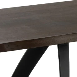 Viadurini Living Esstische-Rechteckiger Tisch mit Eichenfurnierplatte und Aluminiumgestell – Logan