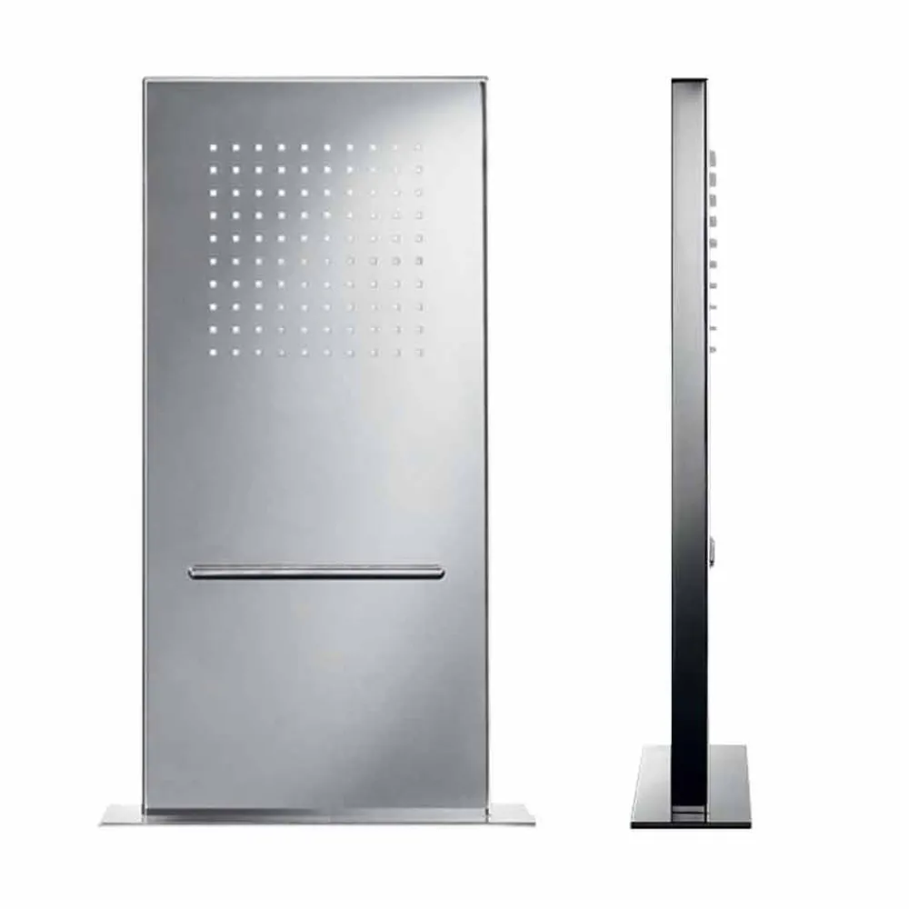 Viadurini Taps Duschköpfe-Rechteckiger Wandduschkopf aus Edelstahl Made in Italy - Anito