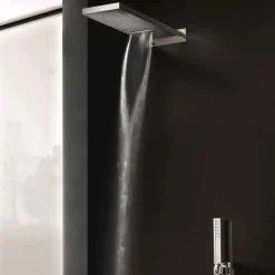 Viadurini Taps Duschköpfe-Rechteckiger Wandduschkopf aus Edelstahl Made in Italy - Anito