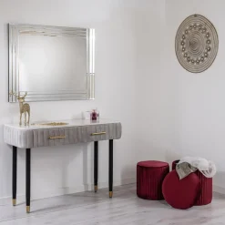 Viadurini Living Wandspiegel-Rechteckiger Wandspiegel mit Struktur in modernem Design MDF - Brisco