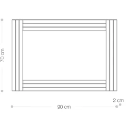Viadurini Living Wandspiegel-Rechteckiger Wandspiegel mit Struktur in modernem Design MDF - Brisco