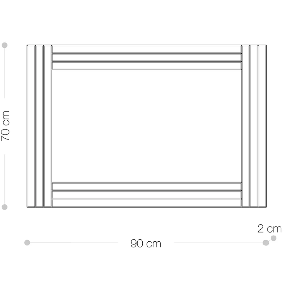 Viadurini Living Wandspiegel-Rechteckiger Wandspiegel mit Struktur in modernem Design MDF - Brisco