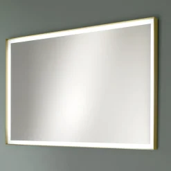 Viadurini Bathroom Wandspiegel-Rechteckiger Wandspiegel Metallrahmen verschiedene Farben und LED-Licht - Renga