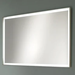 Viadurini Bathroom Wandspiegel-Rechteckiger Wandspiegel Metallrahmen verschiedene Farben und LED-Licht - Renga