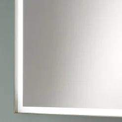 Viadurini Bathroom Wandspiegel-Rechteckiger Wandspiegel Metallrahmen verschiedene Farben und LED-Licht - Renga