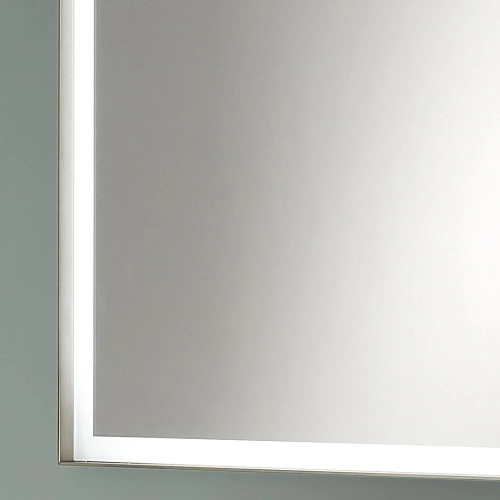 Viadurini Bathroom Wandspiegel-Rechteckiger Wandspiegel Metallrahmen verschiedene Farben und LED-Licht - Renga