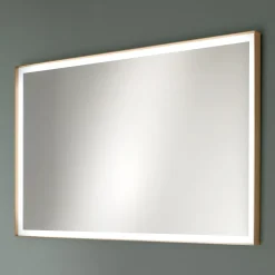 Viadurini Bathroom Wandspiegel-Rechteckiger Wandspiegel Metallrahmen verschiedene Farben und LED-Licht - Renga