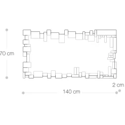 Viadurini Living Wandspiegel-Rechteckiger Wandspiegel mit geformtem Glasrahmen - Norbo