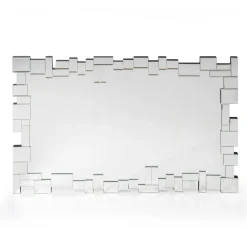 Viadurini Living Wandspiegel-Rechteckiger Wandspiegel mit geformtem Glasrahmen - Norbo