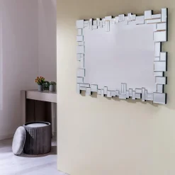 Viadurini Living Wandspiegel-Rechteckiger Wandspiegel mit geformtem Glasrahmen - Norbo