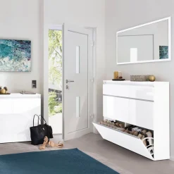 Viadurini Decor Wandspiegel-Rechteckiger Wandspiegel mit weißem oder anthrazitfarbenem Rahmen - Emanuelito