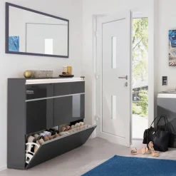 Viadurini Decor Wandspiegel-Rechteckiger Wandspiegel mit weißem oder anthrazitfarbenem Rahmen - Emanuelito