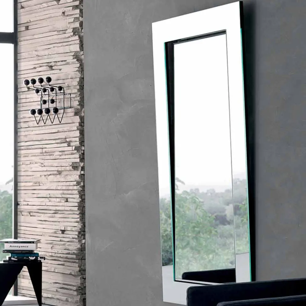 Viadurini Living Wandspiegel-Rechteckiger Wandspiegel mit geneigtem Rahmen Made in Italy - Salamina