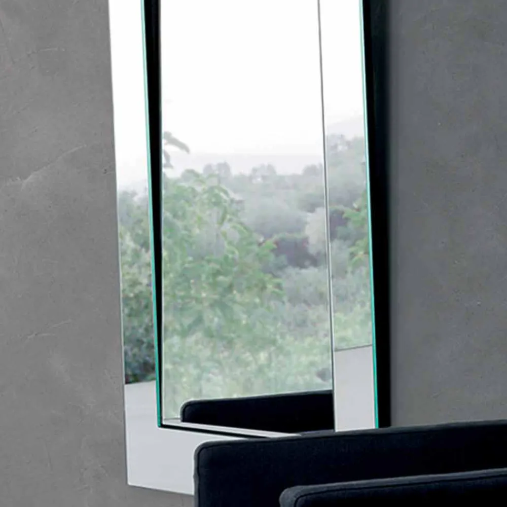 Viadurini Living Wandspiegel-Rechteckiger Wandspiegel mit geneigtem Rahmen Made in Italy - Salamina