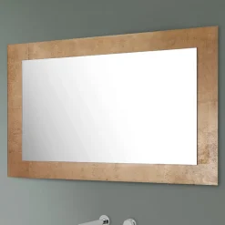 Viadurini Bathroom Wandspiegel-Rechteckiger Wandspiegel mit silbernem, goldenem oder kupfernem Glasrahmen - Stileo