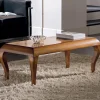 Viadurini Classic Klassische Couchtische-Rechteckiger Wohnzimmer-Couchtisch aus patiniertem Kirschholz, hergestellt in Italien – Ares