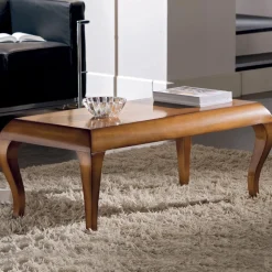 Viadurini Classic Klassische Couchtische-Rechteckiger Wohnzimmer-Couchtisch aus patiniertem Kirschholz, hergestellt in Italien – Ares