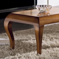 Viadurini Classic Klassische Couchtische-Rechteckiger Wohnzimmer-Couchtisch aus patiniertem Kirschholz, hergestellt in Italien – Ares