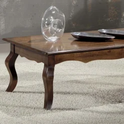 Viadurini Classic Klassische Couchtische-Rechteckiger Wohnzimmer-Couchtisch aus patiniertem Walnussholz, hergestellt in Italien – Afrodite