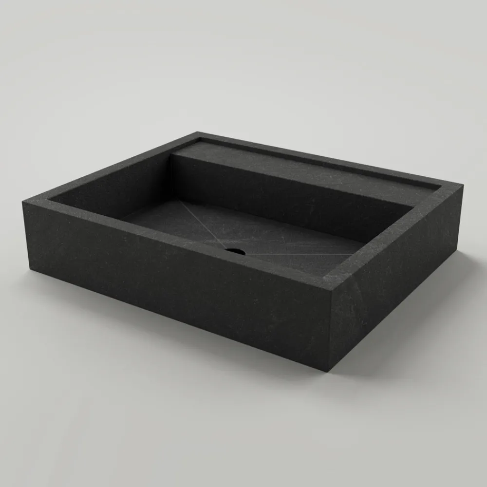 Viadurini Bathroom Keramikwaschbecken-Rechteckiges Aufsatzwaschbecken aus Feinsteinzeug Made in Italy - Cervia