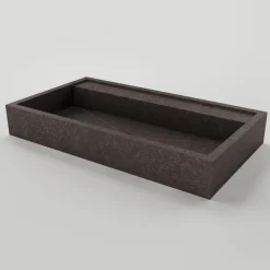 Viadurini Bathroom Keramikwaschbecken-Rechteckiges Aufsatzwaschbecken aus Feinsteinzeug Made in Italy - Cervia