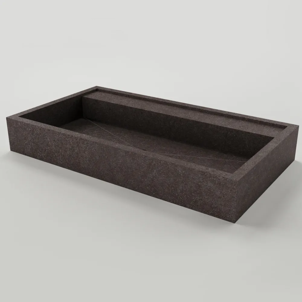 Viadurini Bathroom Keramikwaschbecken-Rechteckiges Aufsatzwaschbecken aus Feinsteinzeug Made in Italy - Cervia