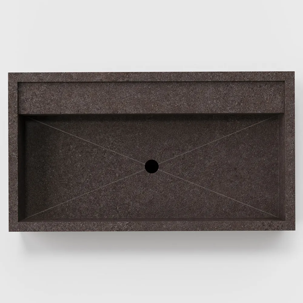 Viadurini Bathroom Keramikwaschbecken-Rechteckiges Aufsatzwaschbecken aus Feinsteinzeug Made in Italy - Cervia