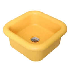 Viadurini Bathroom Farbige Waschbecken-Rechteckiges Aufsatzwaschbecken aus Keramik – Marineblau