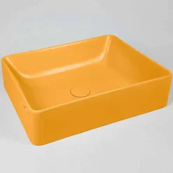 Viadurini Bathroom Keramikwaschbecken-Rechteckiges Aufsatzwaschbecken L 60 cm aus Keramik - Rotolino