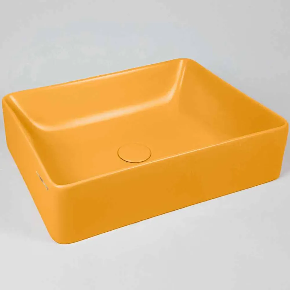 Viadurini Bathroom Keramikwaschbecken-Rechteckiges Aufsatzwaschbecken L 60 cm aus Keramik - Rotolino