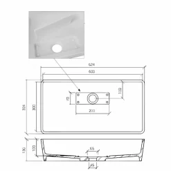 Viadurini Bathroom Harzwaschbecken-Rechteckiges Aufsatzwaschbecken in Solid Surface White Finish - Sider