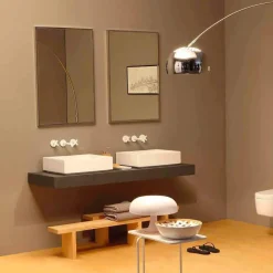 Viadurini Bathroom Keramikwaschbecken-Rechteckiges Aufsatzwaschbecken aus Keramik Desing made in Italy Dalia